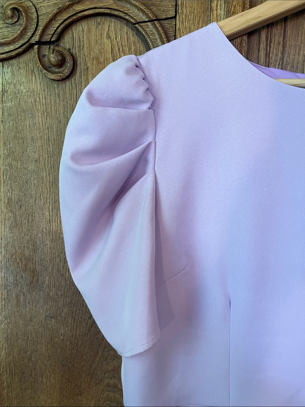 TCEC LILAC PUFF SLEEVE FITTED MINI DRESS - Picture 5 of 9